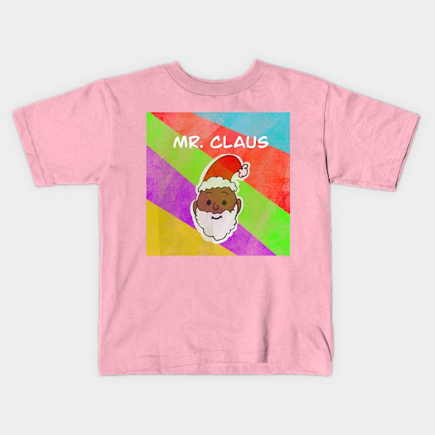 Multi coloreded Santa Kids T-Shirt by Stephanie Kennedy 